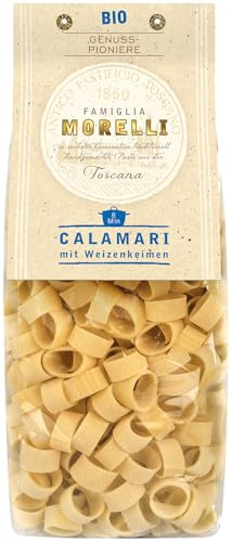 BioGourmet Calamari mit Weizenkeimen – Ringförmige Bio-Pasta mit rustikalem Biss – ideal für kräftige Gemüsesaucen | 500 g | Bio & Vegan