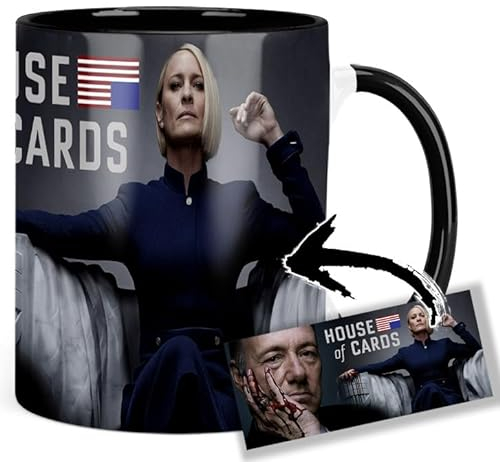 House Of Cards Kevin Spacey Robin Wright Tasse Innen & Henkel Schwarz Keramikbecher Mug