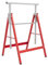 HOMCOM Set de 2 Caballetes Telescópicos Plegables con Altura Ajustable Caballetes de Sierra de Acero para Mesa y Trabajo de Bricolaje Carga 200 kg 68x58x80-130 cm Rojo