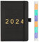 Weforu 2024 A5-Terminplaner, Jahresplaner, To-Do-Listen-Notizbuch, Monatsplaner, Tagesplaner, Taschenbuch, für Zuhause, Büro, Schule, Tagebuch, Reisen (schwarz)