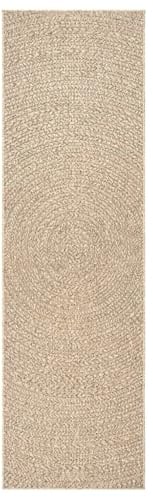 vidaXL Teppich, Teppich für Wohnzimmer Garten Balkon Terrasse, Bodenmatte Läufer Rechteckig, Balkonteppich Terrassenteppich, 80x250cm Jute-Optik Indoor Outdoor