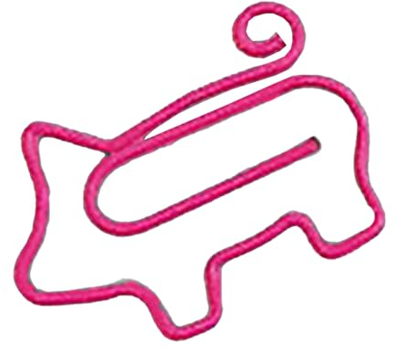 XHTLLO Süße Schwein-Büroklammer, Lesezeichen in Cartoon-Tierform, Metall-Büroklammer Für Büro- Und Schulbedarf