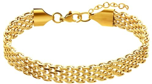 Lucardi - Damen 0 - Armband - Stahl - Gelbgold legiert - 20 cm - Nickelfrei