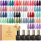 ROSALIND UV Nagellack Set, 30 Stück Gel Nagellack Lila Rosa Blau Grün Grau Farbgel Gelnägel, Soak-Off Mini UV Gel Nagellack Schwarz Weiß Rot für Nagel Design Gel Nail Polish Geschenk