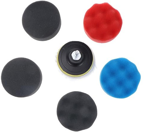 MUCKLILY 7stück Teiliges Polierpad Hochwertige Polier Und Wachsaufsätze Für Effektives Auto Polieren Schleifen Und Versiegeln Zufällige Farben Für Verschiedene Lacke Geeignet