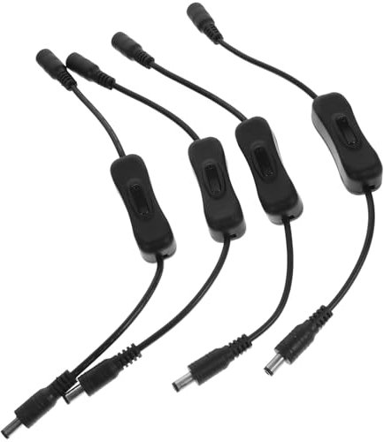 jojofuny 4 Stück Inline Schalter Für Led Streifen Ersatz Kabelschalter Mit Verstärktem Kabel Ein Ausschalter Für Led Beleuchtung Schwarz Einfache Installation
