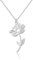 UMAGICBOX July Water Lily Birth Flower Necklace for Women - Personalised Silver Pendant Jewellery - Summer or Birthday Gift for Mum, Daughter, Sister, Wife, Girlfriend - Cancer Leo