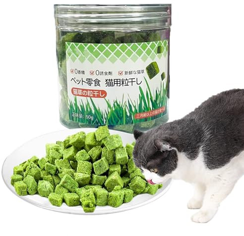 FePen Snacks de Hierba para Gatos, 50g Snack Liofilizado con Hierba Gatera, Palitos Masticables para Gatos, para Limpiar los Dientes, Cat Grass Teething Stick