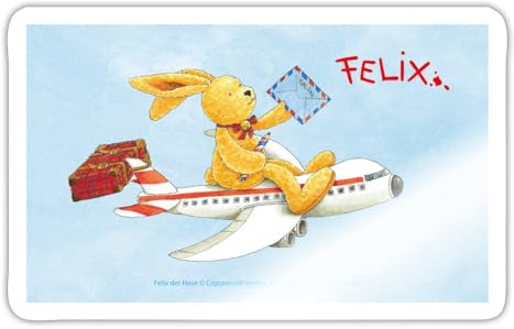 Felix der Hase Unterwegs Mit Einem Flugzeug Sticker Aufkleber