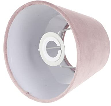 Sewroro Rosa Trommellampenschirm Mit Samtschirm Für Tischlampen Kleiner Vintage-lampenschirm Für Heimdekoration Lichtabdeckung Aus Samt-trommellampenschirm