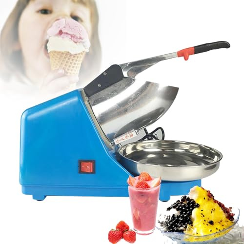 Tritatutto elettrico per ghiaccio in acciaio inox, capacità di ghiaccio tritato 65 kg/H, Ice Shaver macchina per neve per uso domestico e commerciale, raschietto per bevande fredde, frullati