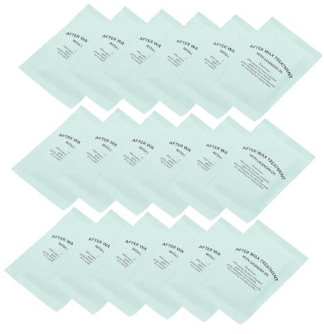 DEARMAMY 20Pièces Lingettes à Cire Pour Nettoyage De Après Épilation De Cire Élimine Résidus Et Réduit Rougeurs Rafraîchissant Et Utilisation Facile
