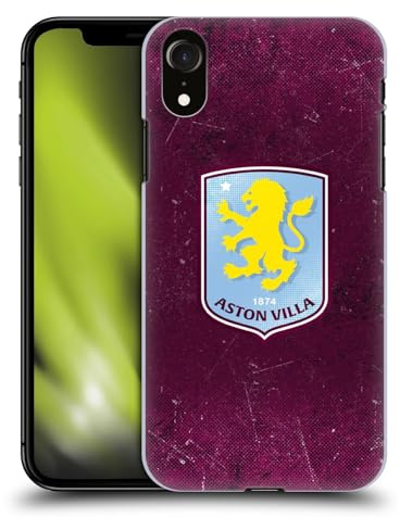 Head Case Designs Officially Licensed Aston Villa Football Club Distress 2024 Crest Designs Hard Back Case Compatible With Apple iPhone XR