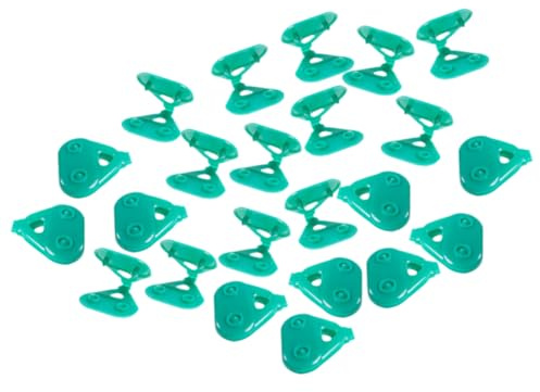 BESTYASH Clips para Red de Protección Solar de Plástico Verde, Fáciles de Instalar y Versátiles para Velas de Sombra al Aire Libre, Paquete de 50 Unidades