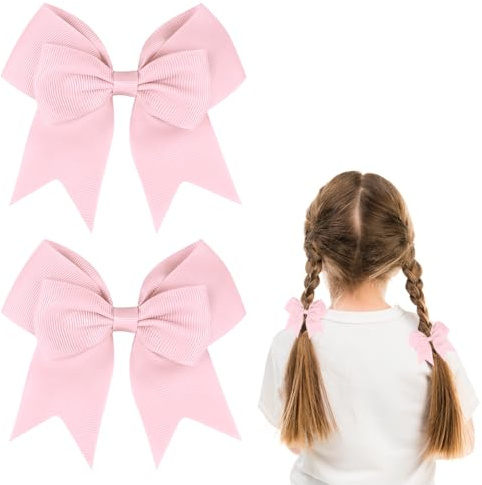 2 Pack Pink Hair Bow, Hair Bows for Girls Large Bowknot Hairpin for Women Girls