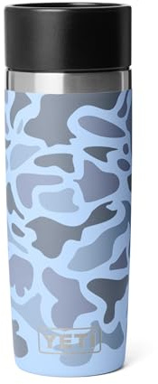 YETI Rambler 16 oz Travel Bottle, Stainless Steel, Vacuum Insulated with Leakproof Commuter Cap, Blue Camo