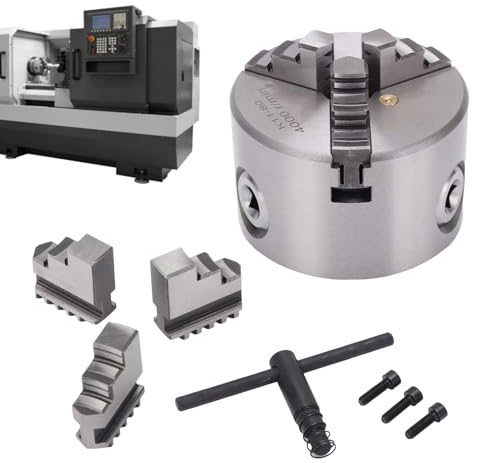 Platos de Torno para Torneado de Madera Con Llave T Y Adaptador De Aleación | Plato de Torno de Precisión para Madera y Metal de 80 mm Para Router, Grabador, Fresadora, Taladradora,