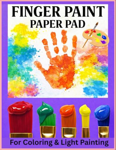 Finger Paint Paper Pad: 8.5 x 11 in. 120 Pages, Bright white, High-Quality Paper, Perfect for Finger Painting, drawing, and creative play with Colored Cover. Ideal for Kids and teens (Boys & girls)