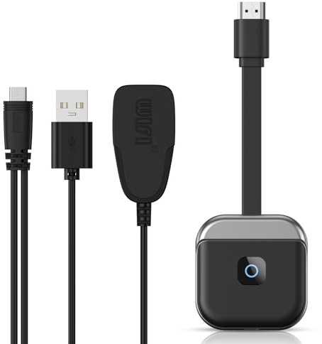 4K Wireless HDMI Dongle, Récepteur HDMI sans Fil, 2.4G/5GHz Screen Mirroring Display Wireless Adaptateur pour Android/iOS/Windows/Miracast/Google/Chromecast/TV/Moniteur/projecteur/Streaming vidéo