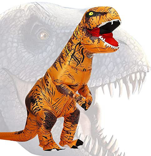 PARAYOYO Aufblasbare Dinosaurier kostüm Aufblasbare Trex Kostüm Erwachsene Dino kostüm Halloween Karneval Party Tyrannosaurus Rex Anzug Männer Frauen
