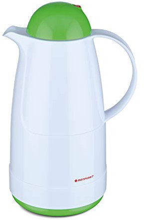 ROTPUNKT Isolierkanne 215 Christine 1,5 l | Zweifunktions-Drehverschluss | BPA Frei- gesundes Trinken | Made in Germany | Warm+Kalthaltung | Polar/Electric Grashopper