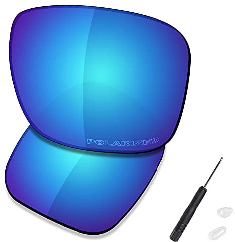 Saucer Premium Replacement Lenses for Oakley Holbrook Metal OO4123 Sunglasses High Definition - Glacier Blue Polarized