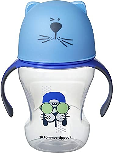 Tommee Tippee Taza De Aprendizaje Boquilla Silicona Suave, 230 ml, Azul