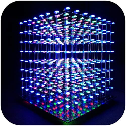 iCubeSmart 8x8x8 LED Cube Elektronik Bausatz DIY Electronic Kit DIY Löten Bausatz (3D8S-MULTI)