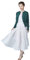 BEAUTELICATE Sottogonna Donna Cotone Corta Lunga Antistatiche Retro Sottoveste con Pizzo Mezza Gonna per Abiti (Avorio - 90cm, L)