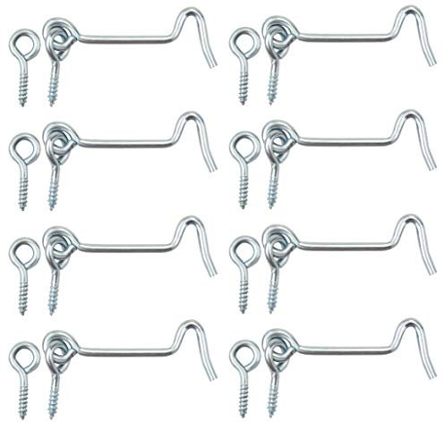 8 ganci per porte e finestre con viti di montaggio da 6,3 cm.