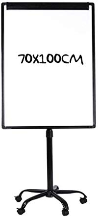 Whiteboard RENRUIRUI- Dry Erase Flipchart Staffelei Höhenverstellbar, Mobiler Präsentationsständer for Bürokonferenztraining Und -unterricht