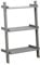 Home Source Ladder Bookcase Shelving Unit Display Ornament Stand Shelf Wall Rack Storage, Grey, 3 Tier