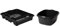 KetoPlastics Midnight Black 2 Piece Kitchen Set - Large Dish Drainer and Rectangle Washing up Bowl
