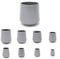 20mm Rubber Feet, Grey Tube End Caps, Pack of 4 Ferrules for Furniture & Chair Legs - Made in Germany (See Second Image for Ordering Guide)
