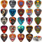 Guitar Picks, 24 Stück Plektrum 0.46/0.71/0.96/1.20mm 4 Verschiedene Stärke Zelluloid Plektron,Gitarren Plectrum für Akustikgitarre, E-Guitar, Bass,Ukulele(Mix-2)