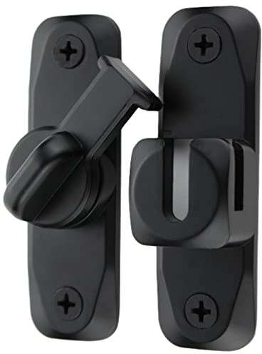 FIREFLYWEB Flip Door Latch Black 180 Degree Heavy Duty Bar Gate Latches Safety Door Lock, Bold Thickened Anti-Rust Newest Design (90-180Filp Door Latch)