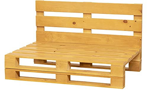 Palettensofa geschliffen und gebürstet, für drinnen und draußen, Sessel/Sofa aus neuen Paletten für die Terrasse (120 x 80 cm, Eiche)
