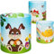 alles-meine.de GmbH 5 Stück - kleine Tischlichter Motiv frei wählbar Osterhase & Ostereier - Ostern 10 cm - Licht - für Teelichter/Batterie LED Lichter & Kerzen - Windlic..