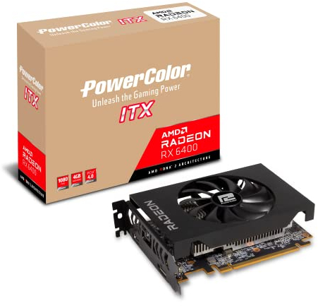 PowerColor AMD Radeon RX 6400 ITX Graphics Card with 4GB GDDR6 Memory