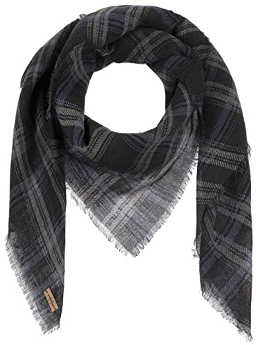 Stetson Shadow Plaid Schal Wollschal Karoschal Herrenschal Damenschal Damen/Herren - Winter Herbst-Winter - One Size schwarz-grau