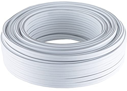 JAMEGA - Lautsprecherkabel Hifi Audio Kabel Auto Boxenkabel Boxen - mehrere Größen und Längen für Lautsprecher & Surround Systeme aus einer Kupferlegierung, 2 x 2,5mm², weiß, 10m