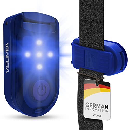 VELMIA Sicherheitslicht [2er Set] für maximale Sicherheit durch Sichtbarkeit I Reflektoren für Kinder, mit Anti-Break Clip Halterung und Klettbänder zur optimalen Befestigung