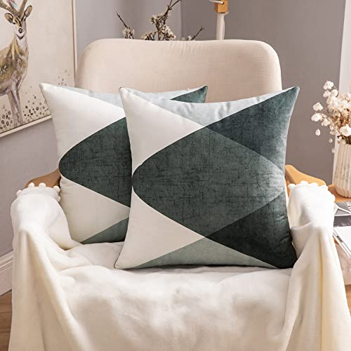 MIULEE Kissenbezug Dekorative Geometrische Muster Dekokissen Skandinavisch Kissenhülle Sofakissen Couchkissen Zierkissen Diamant Modern für Sofa Wohnzimmer Schlafzimmer 50x50 cm 2er Set Anthrazit Grau