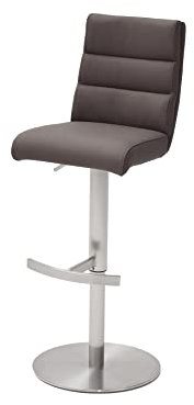 Robas Lund Barhocker Braun Nubuklederoptik drehbar 360°, Barstuhl höhenverstellbar, Giulia B
