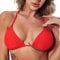 HAWILAND Damen Sexy String Triangel Bikini Oberteil - Neckholder Micro Top Mit Verstellbaren Riemchen #1 Rot S