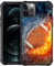 DAIZAG Case Compatible with for iPhone 13 Mini Ice Fire American Football Phone Case Shockproof Soft TPU Phone Case for Boy Men Gift Case for iPhone 13 Mini