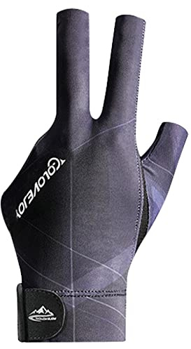 Anloximt 2Pack 3 Finger Billard Queue Pool Handschuhe Billard Handschuh Linke Hand Billard Handschuhe Billard Handschuhe Pool Handschuhe Billard Sport Handschuh für Männer Frauen