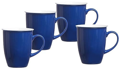 Ritzenhoff & Breker Lot de 4 tasses à café Doppio bleu en porcelaine