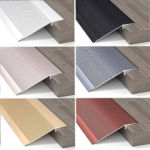LIYI929GP Carpet Floor Threshold Transition Strip Black White Overlap Edge Reducer, Wheelchair Ramp Threshold Reducer Home Entry Ramp Reducer, Self Adhesive Butt Up Threshold-Moldings Trim 2mm Thick