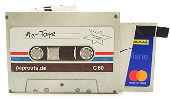 Paprcuts RFID Pro Portemonnaie | Kartenetui mit RFID Schutz für 12 Karten, Scheine & Münzen | Vegan | Wasserabweisend & Reißfest | Mixtape